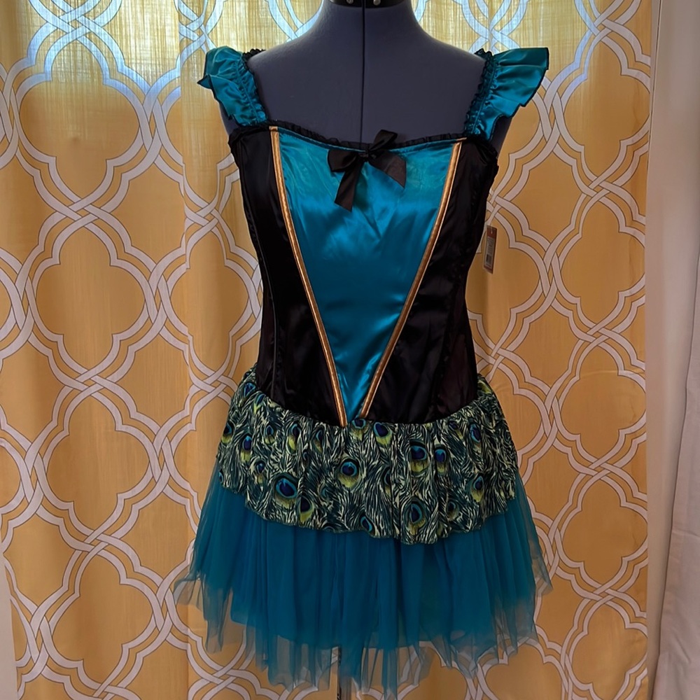 NWT Peacock Halloween corset costume tutu